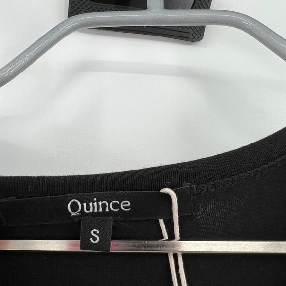 Quince Women’s Black Tencel Jersey Tank Maxi Dress sz S NWT Side Slit Sleeveless - Picture 4 of 10